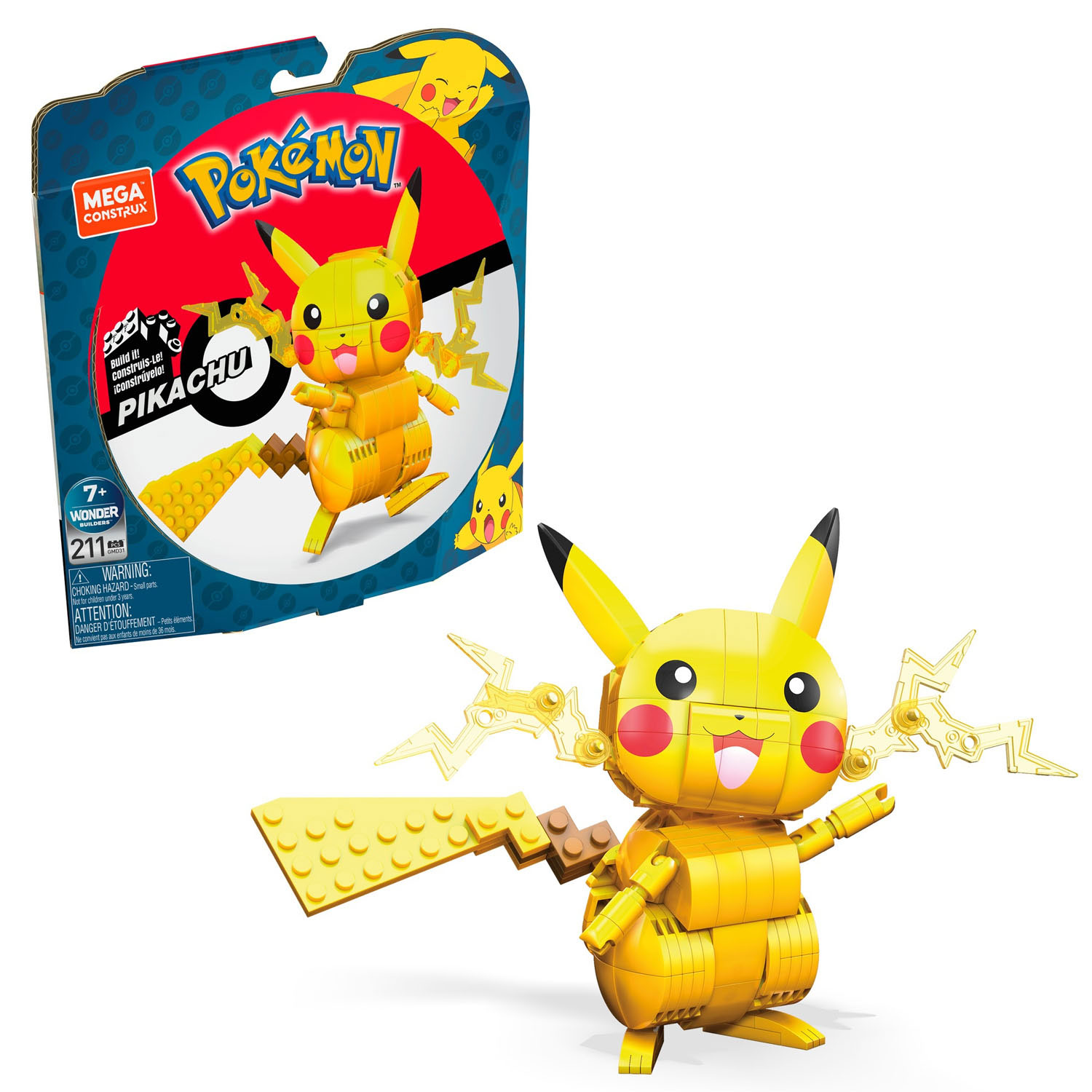 Voorstel drijvend Het is goedkoop Mega Construx Bouwset Pokémon - Pikachu ... | Lobbes Speelgoed België