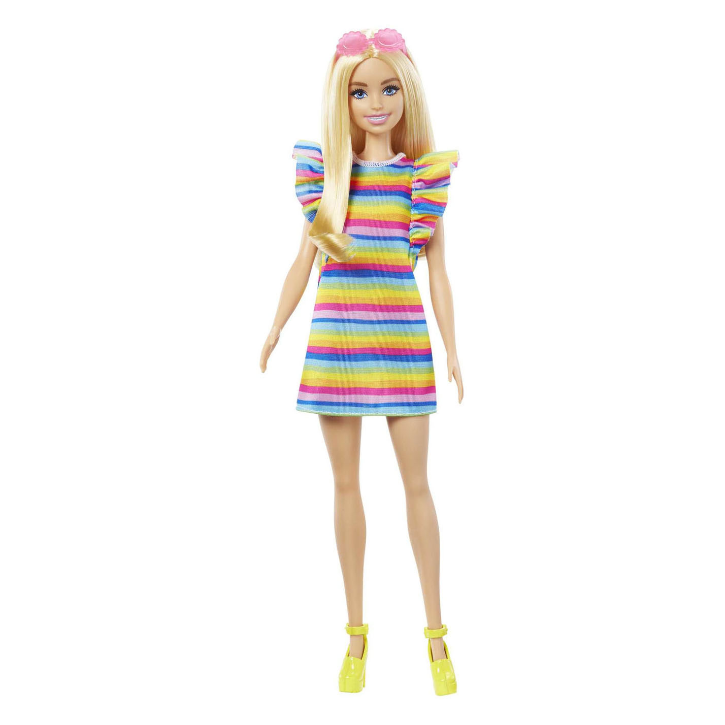 Barbie Fashionistas Gestreepte Jurk met Beugel - Pop
