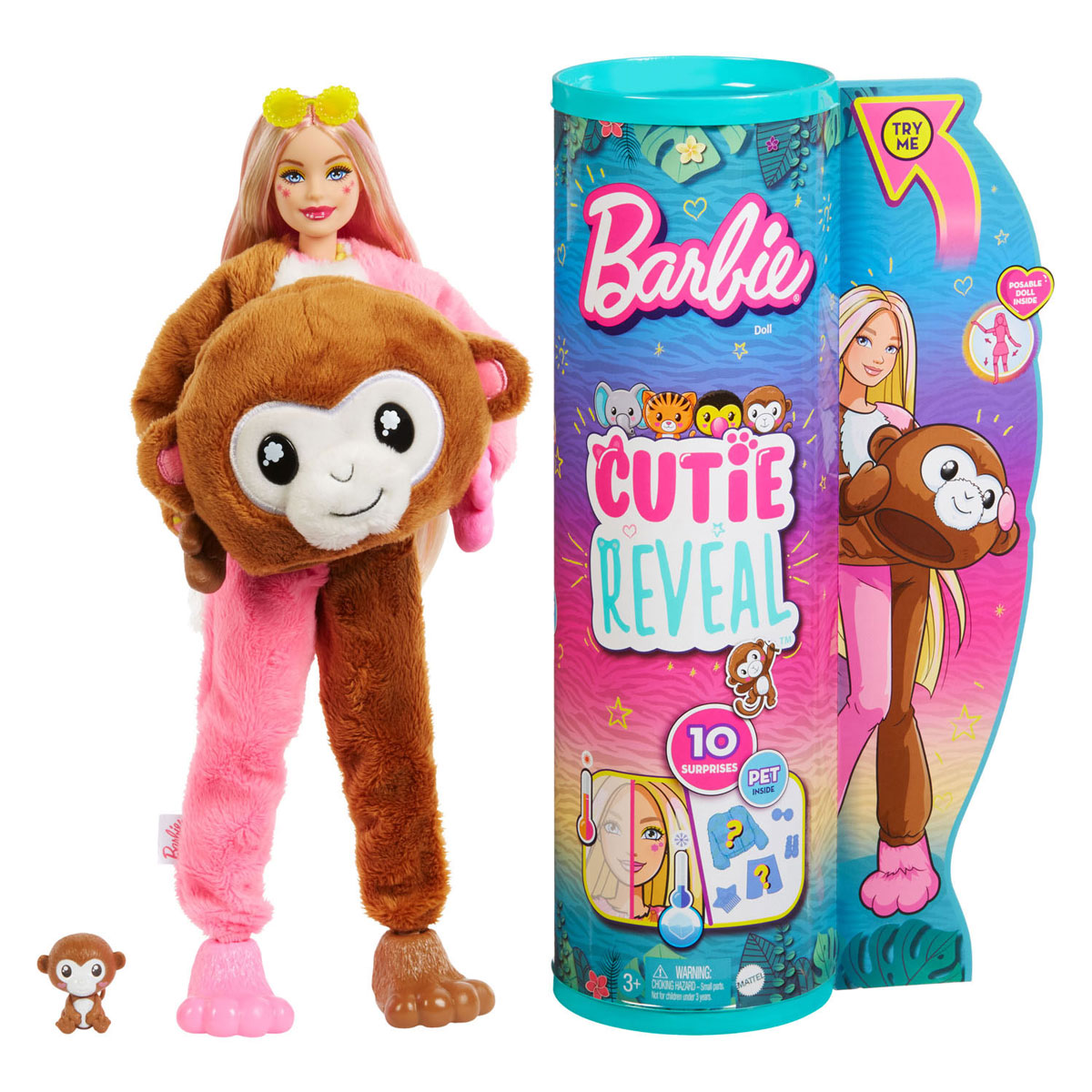 Barbie Cutie Reveal Jungle - Singe