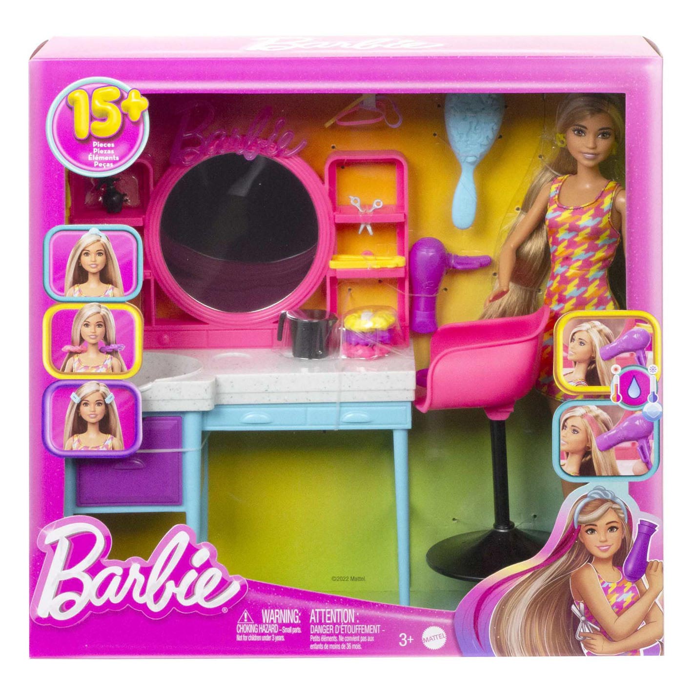 Ensemble de jeu Barbie Doll Totally Hair Salon