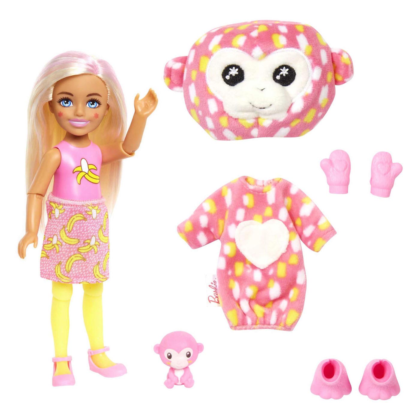 Barbie Cutie Reveal Chelsea Doll Série Jungle - Singe