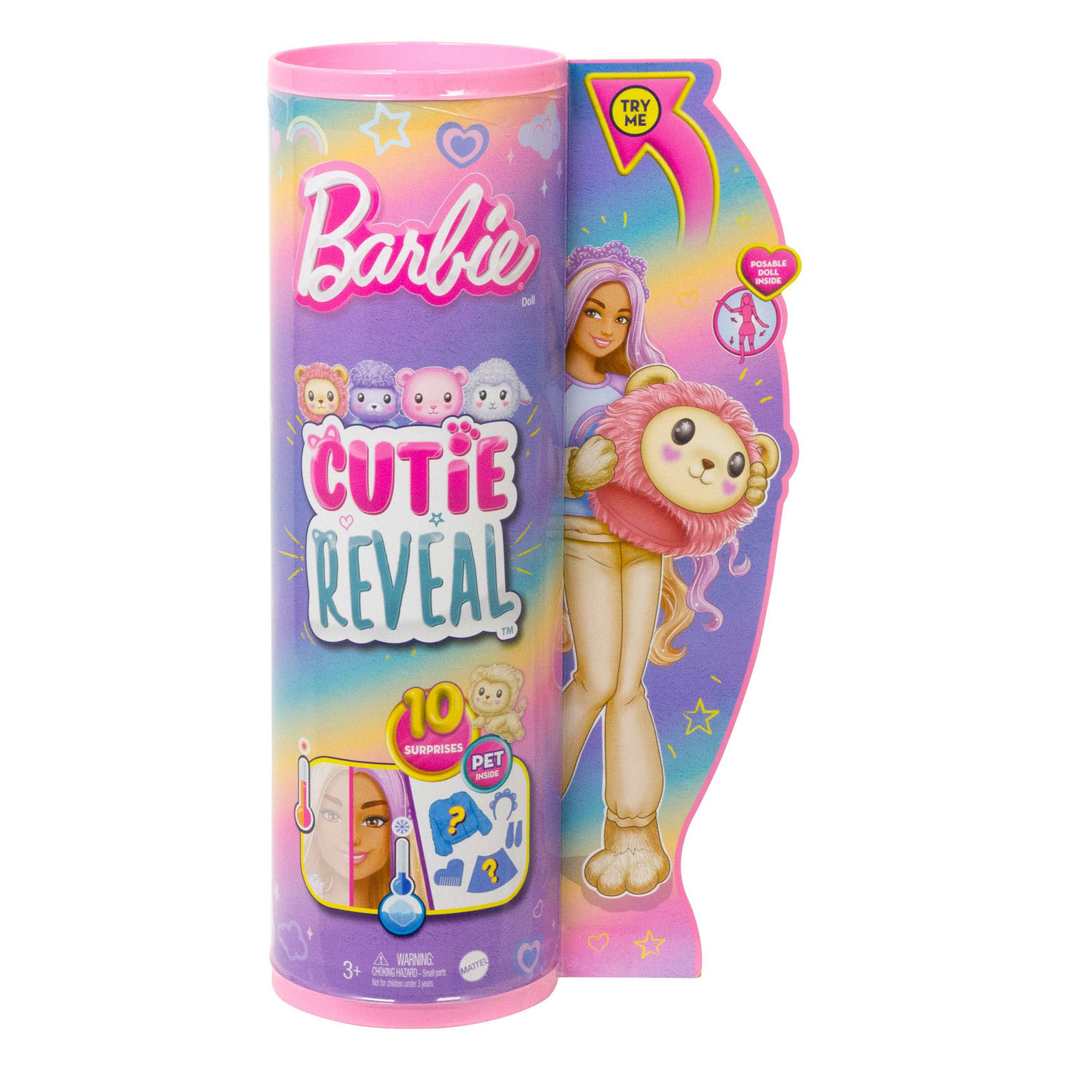 Poupée Barbie Cutie Reveal Cosy Cute Tees Series - Lion
