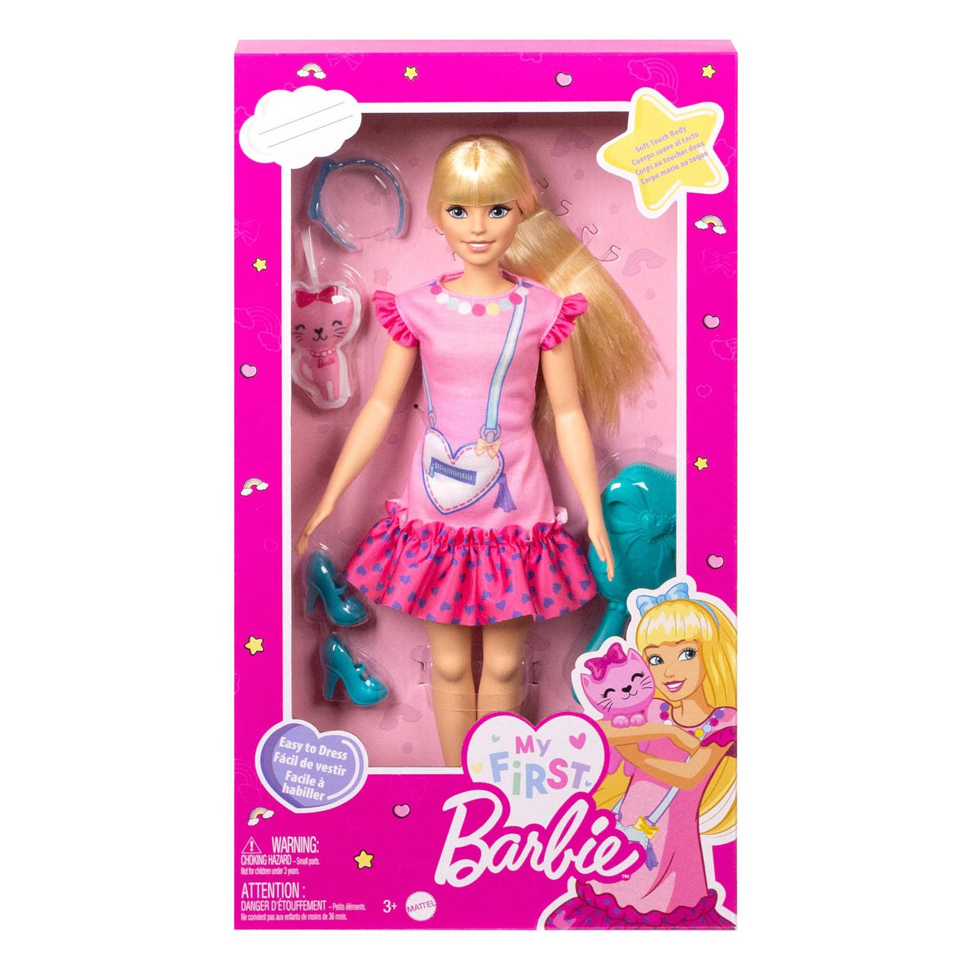 Ma première Barbie blonde avec chaton