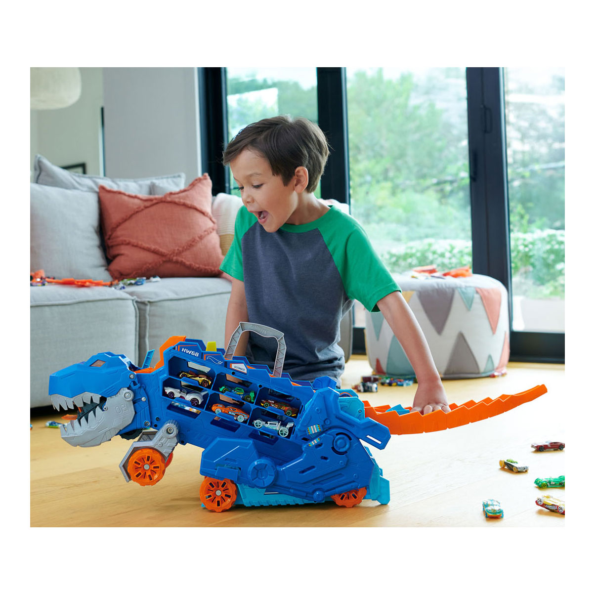 Hot Wheels City Ultimate T-Rex Transporter Coffret de jeu