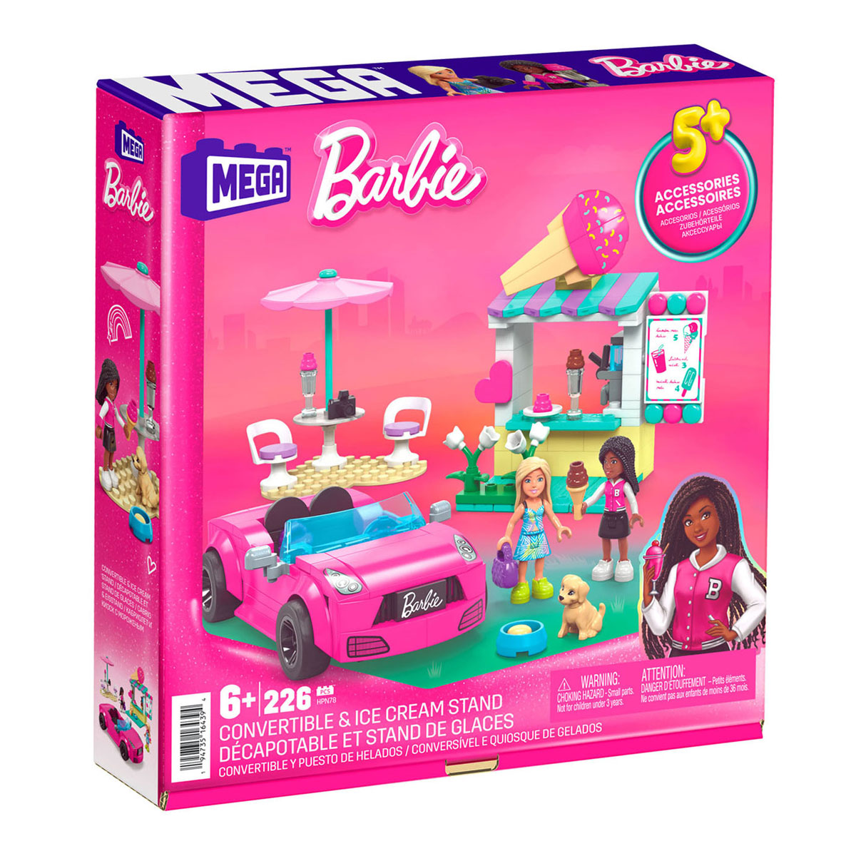 Ensemble de construction Barbie Mega Ice Cream Stand, 226dlg.