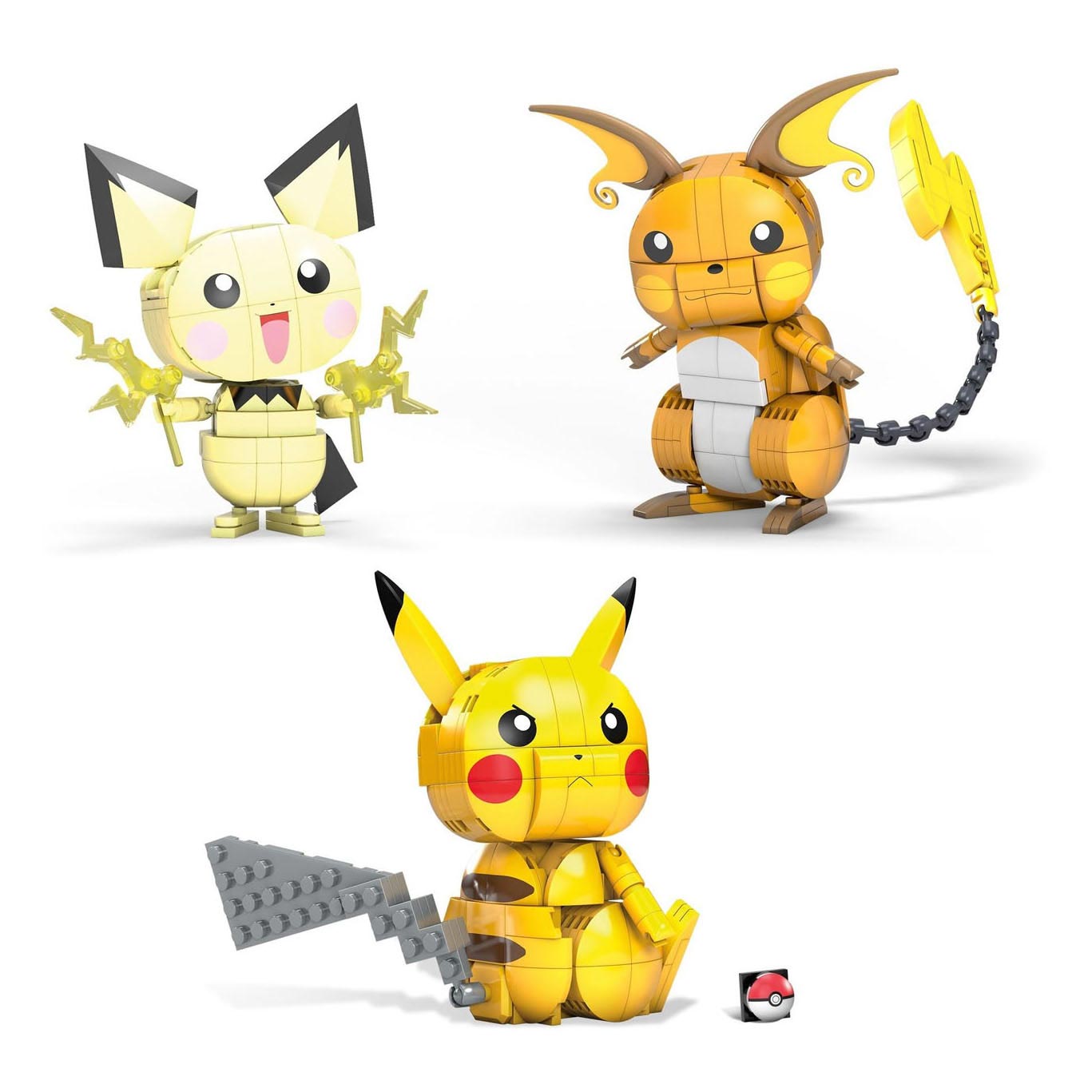 Mega Construx Pokemon-Bauset – Baue und zeige das Pikachu Evolution Trio