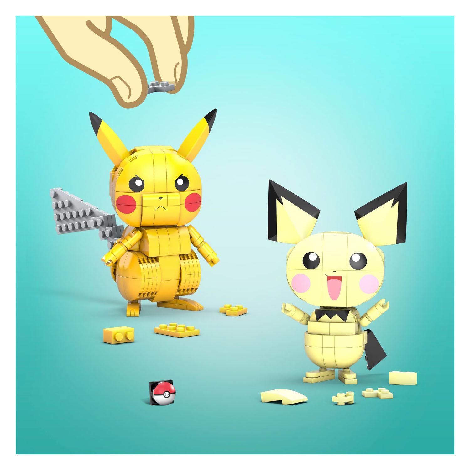Mega Construx Pokemon-Bauset – Baue und zeige das Pikachu Evolution Trio