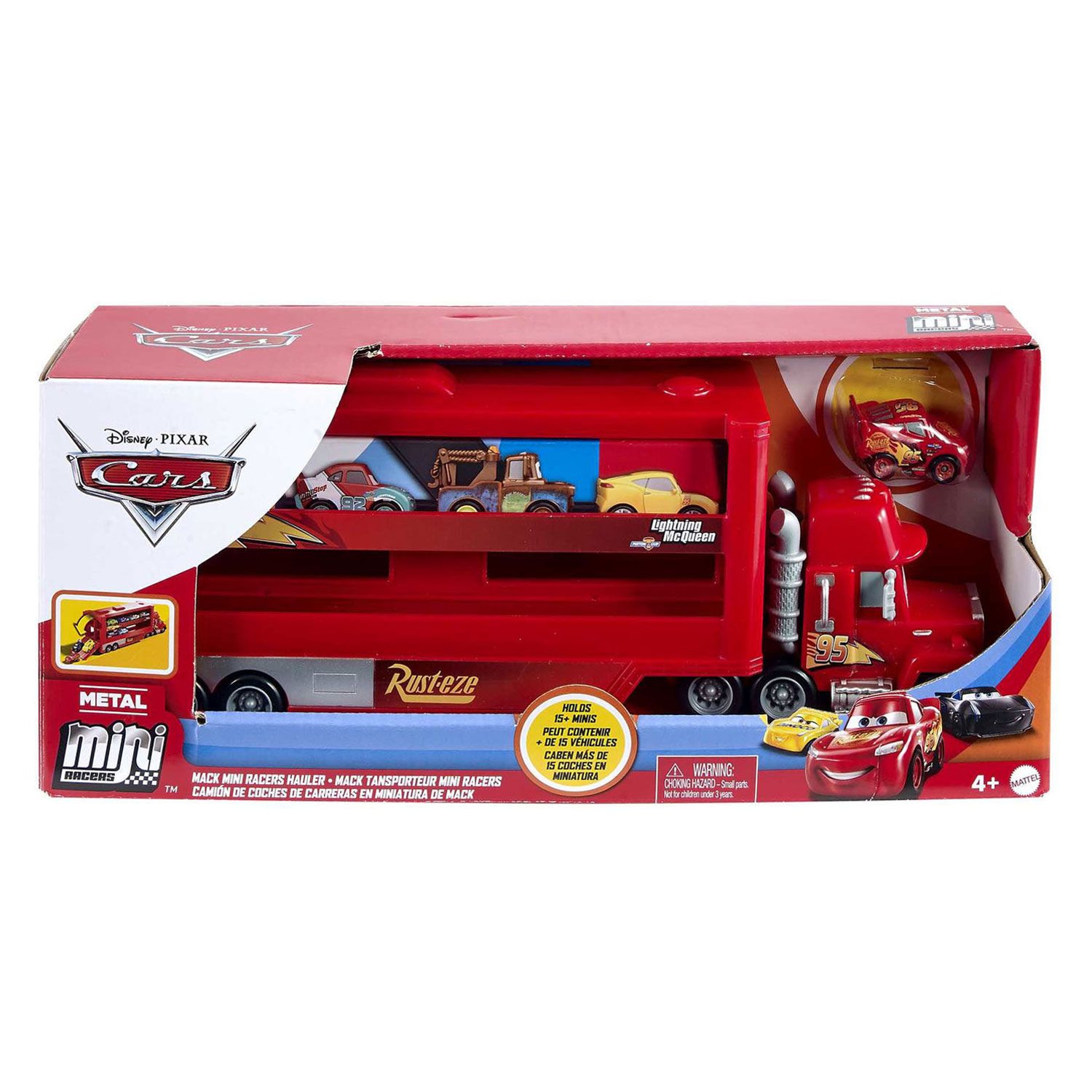 Disney Pixar Cars Mack Miniracers Transporter met 1 Miniracer