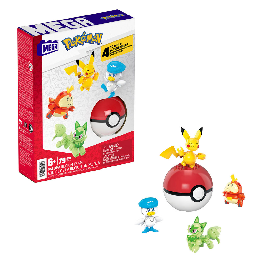 Pokémon Mega Construx - Ensemble de construction d'équipe de la région de Paldéa