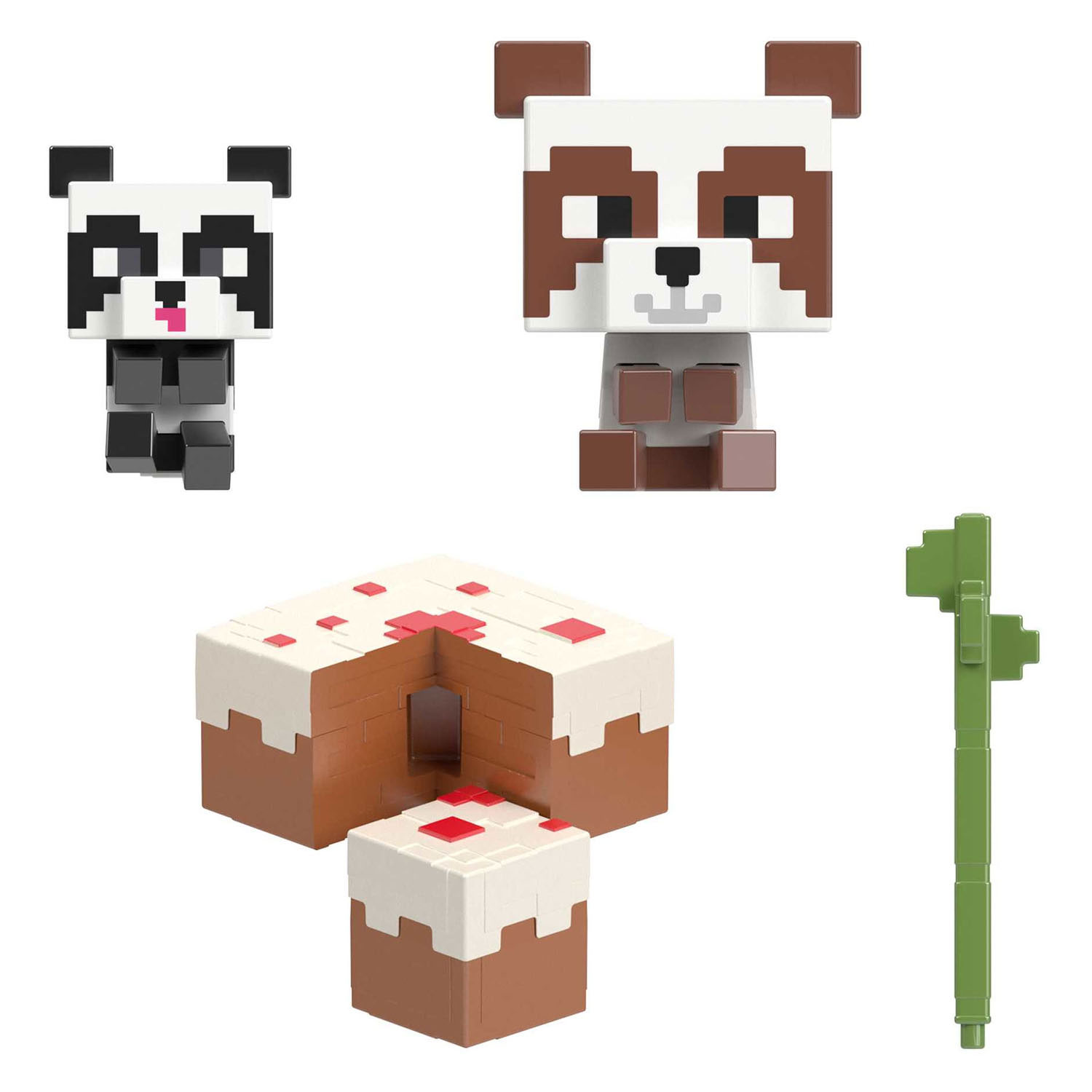 Minecraft MOB Hoofd Mini Panda Speelhuis Speelset