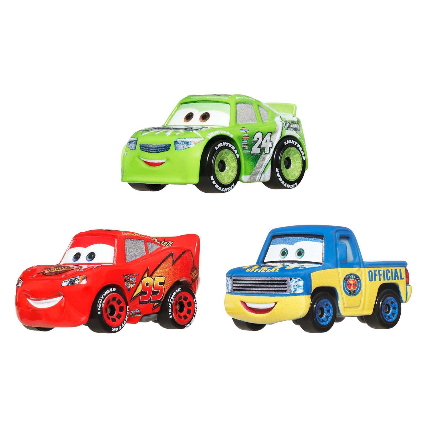 Disney Pixar Cars Mini Racers Auto's, 3st.