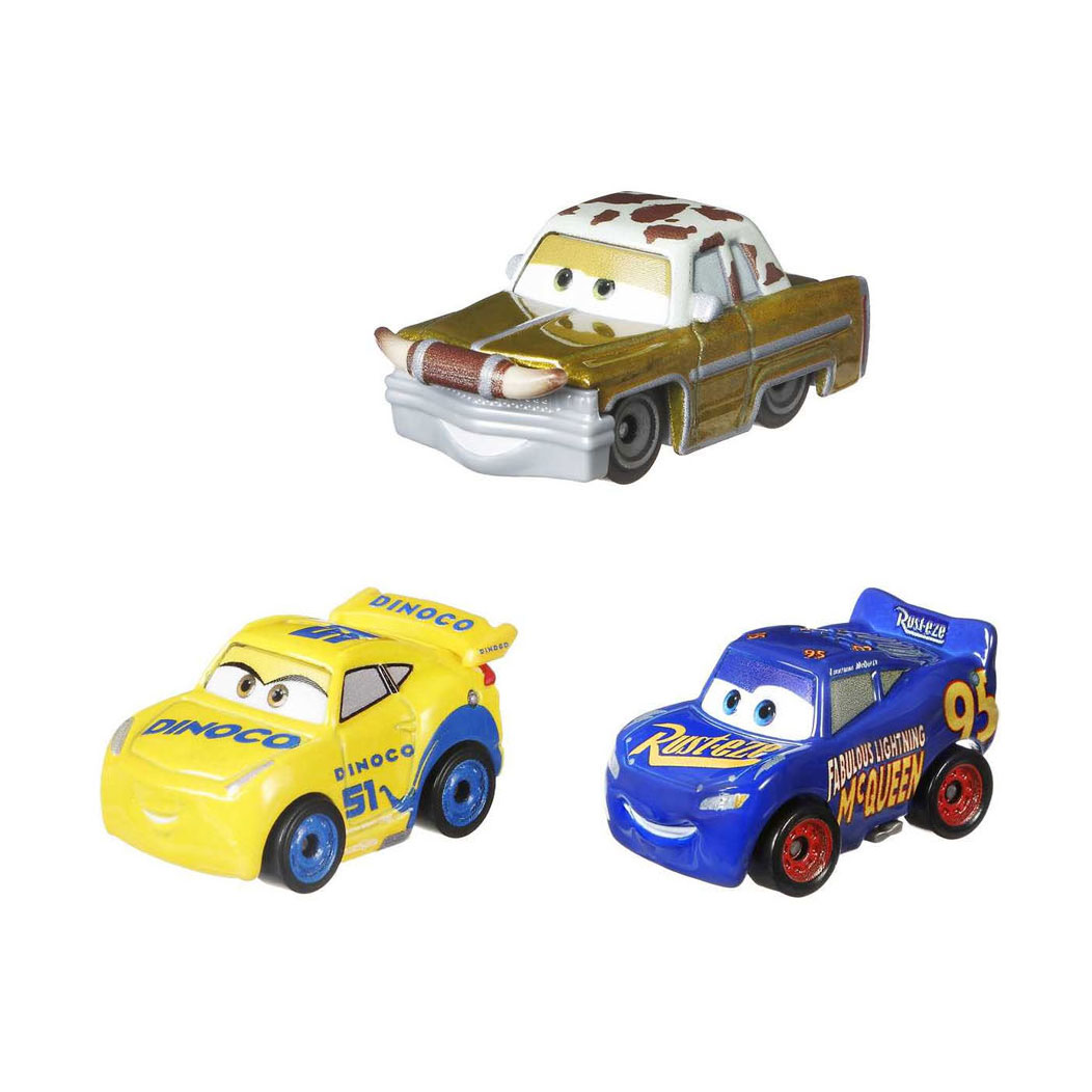 Disney Pixar Cars Mini voitures de course, 3 pcs.