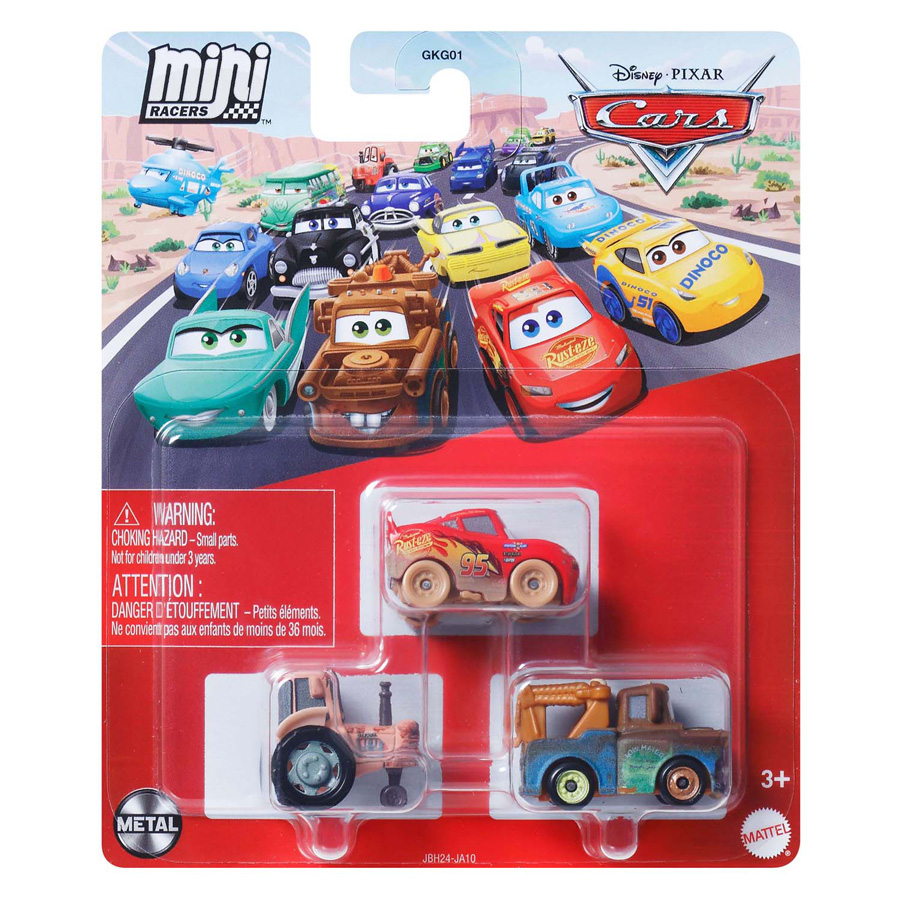 Disney Pixar Cars Mini Racers Auto's, 3st.