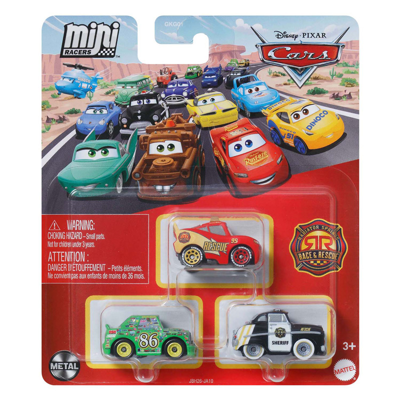 Disney Pixar Cars Mini Racers Auto's, 3st.