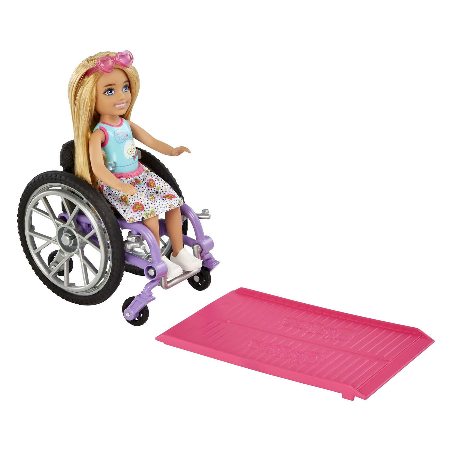 Barbie Chelsea Wheelchair Modepop - Blond