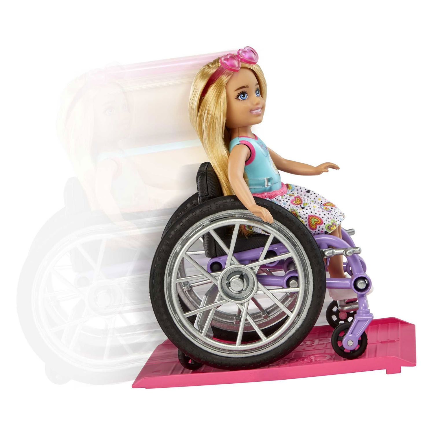 Barbie Chelsea Wheelchair Modepop - Blond