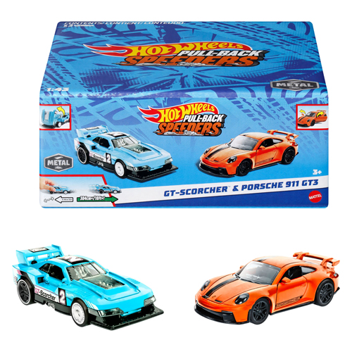 Hot Wheels Pull-back Raceauto's, 2st.