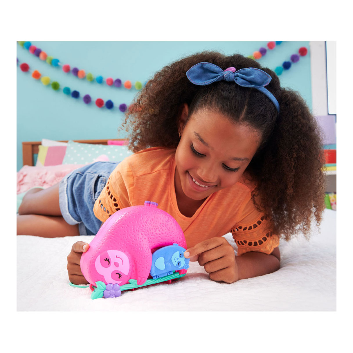 Polly Pocket Luiaardfamile 2-in-1 compacte speelset