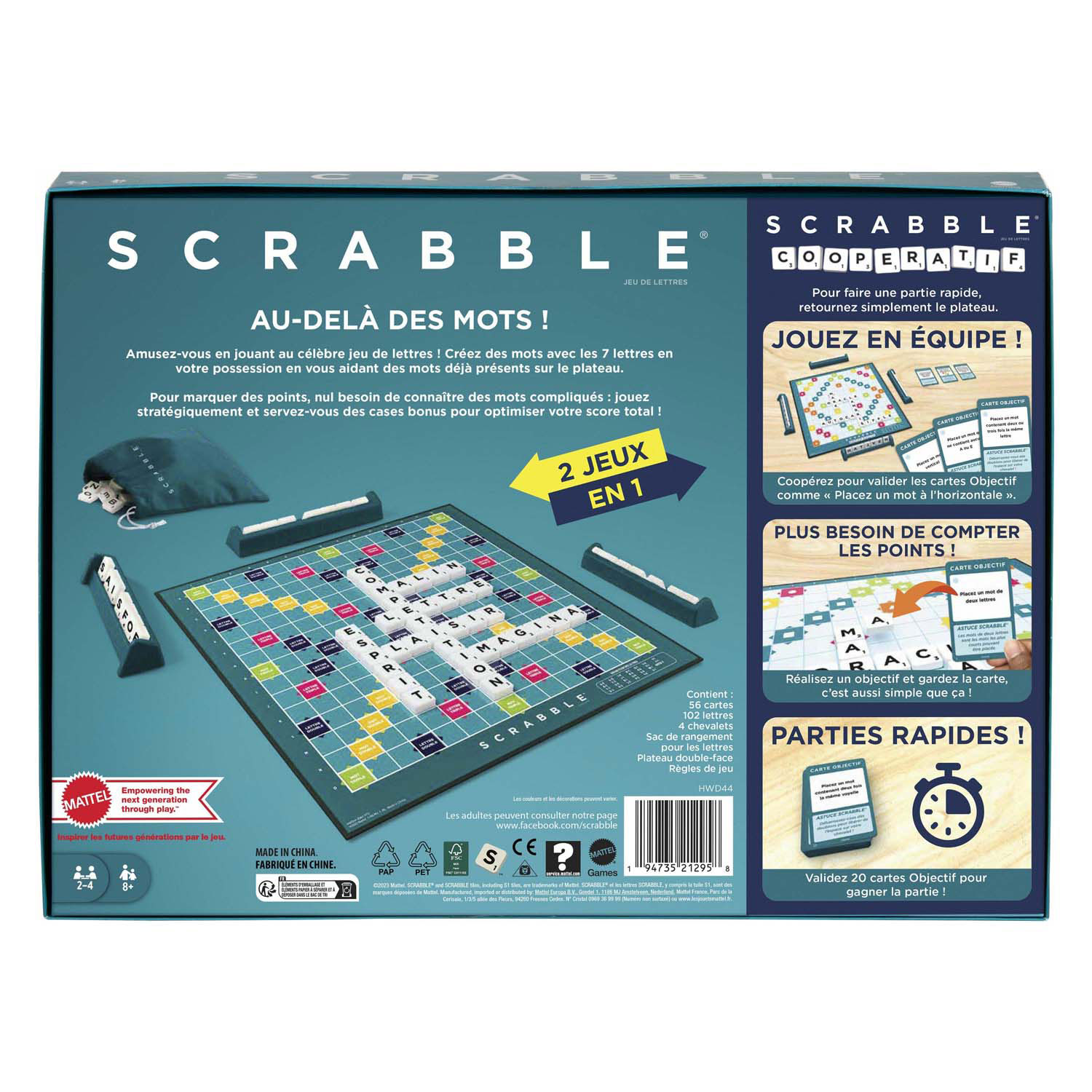 Scrabble-Brettspiel auf Französisch