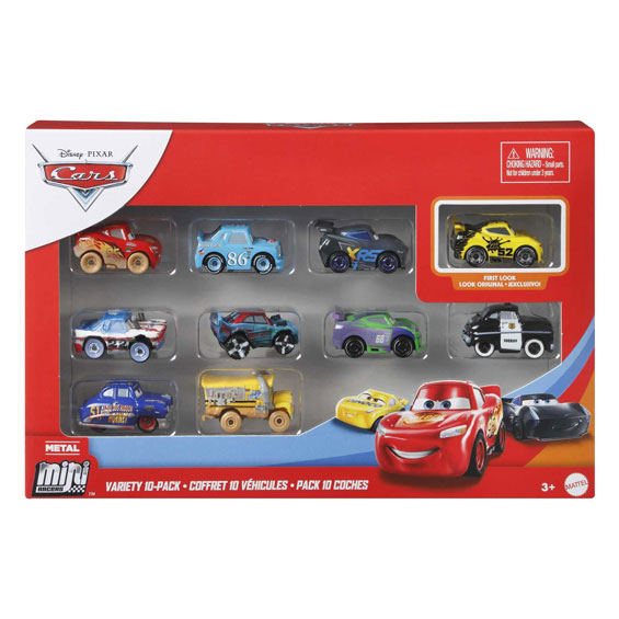 Disney Pixar Cars Mini Racers Voertuigen, 10st.