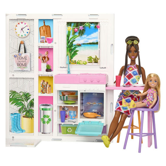 Barbie Vakantiehuis met Modepop Speelset