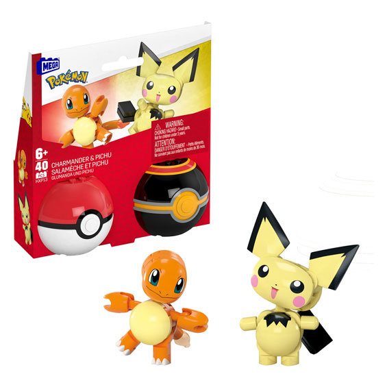 Ensemble de construction Pokémon Mega Construx - Salamèche et Pikachu