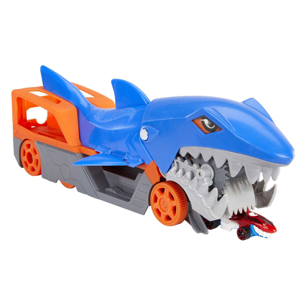 Hot Wheels - Coffret de transport Shark Chomp Transporter