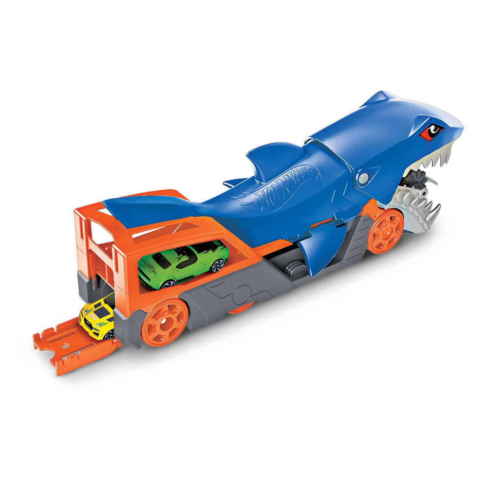 Hot Wheels - Coffret de transport Shark Chomp Transporter