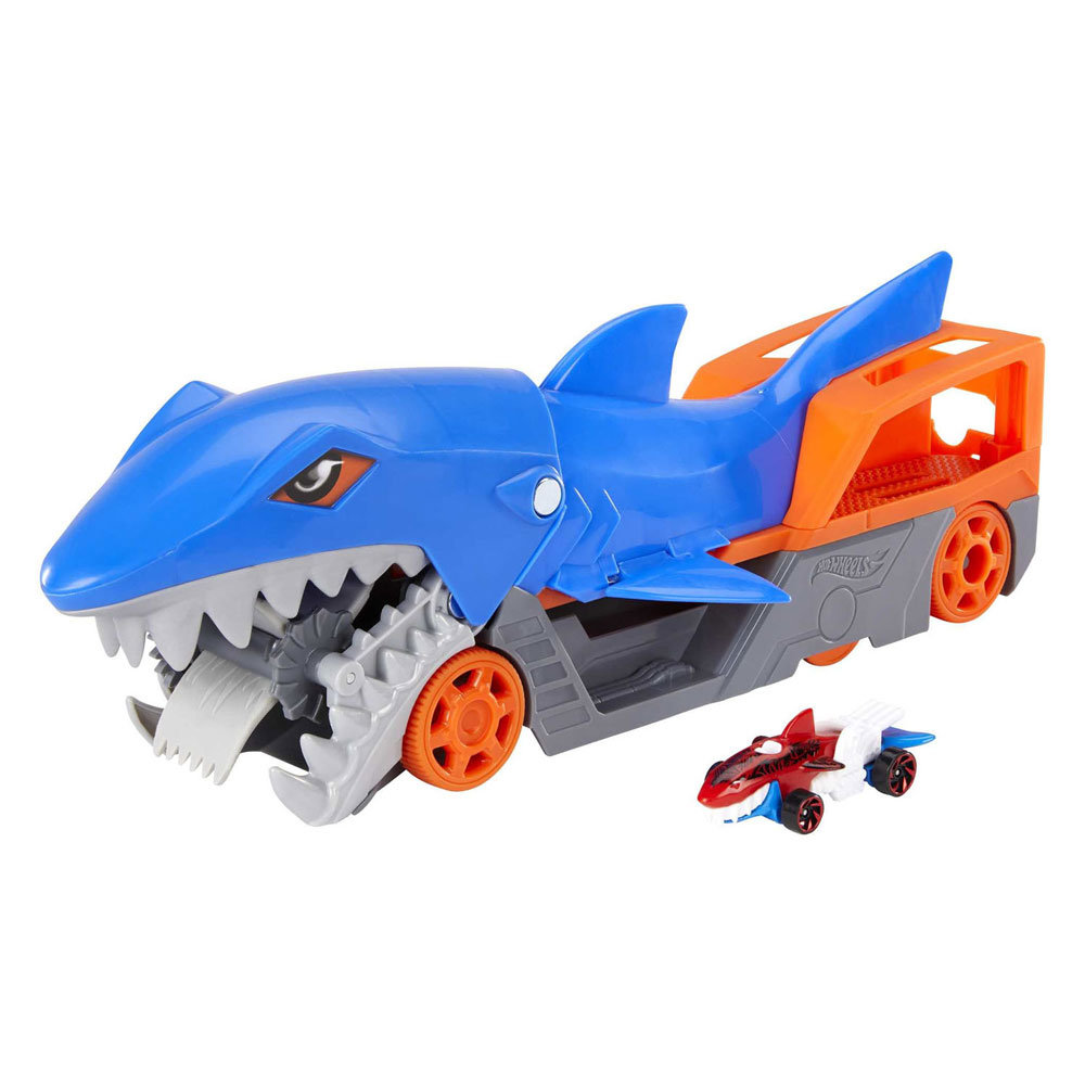 Hot Wheels - Coffret de transport Shark Chomp Transporter