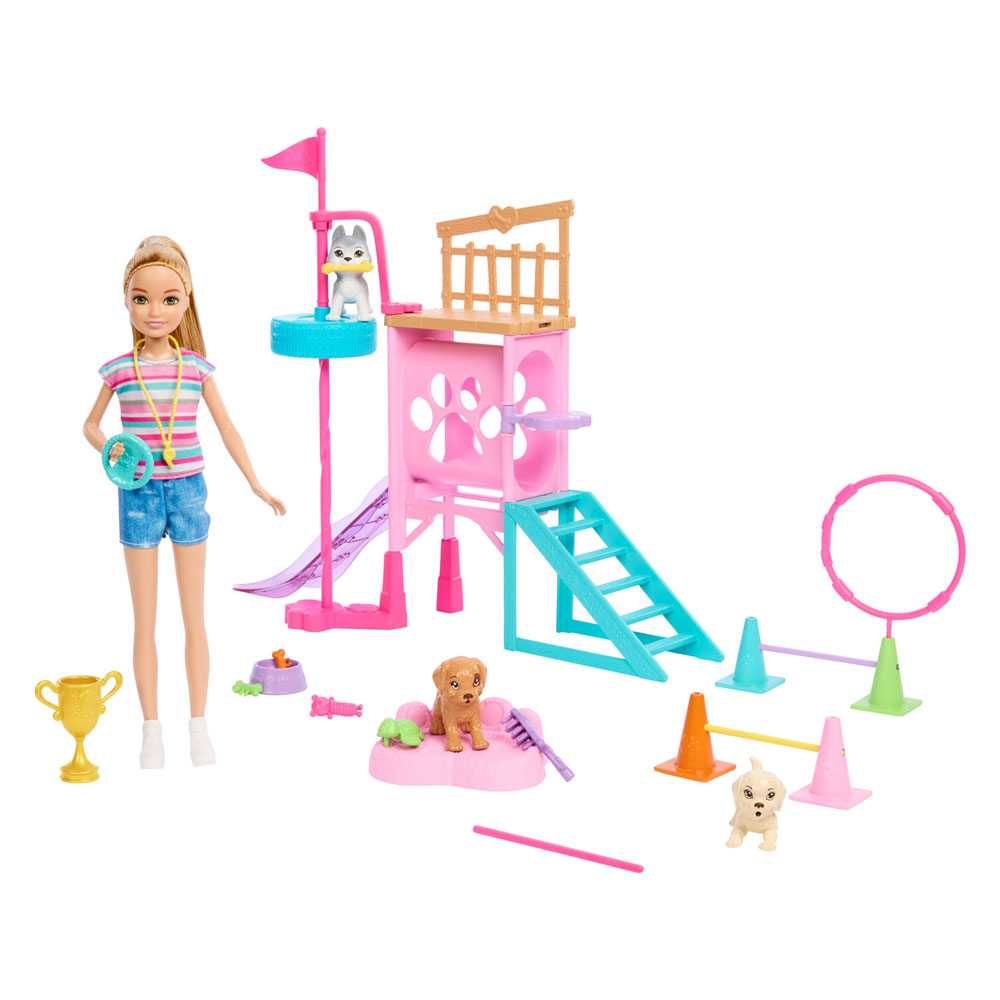 Barbie en Stacie Reddingspop Klimtoren Speelset