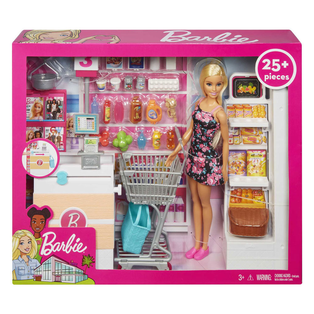Barbie Modepop Supermarkt Speelset