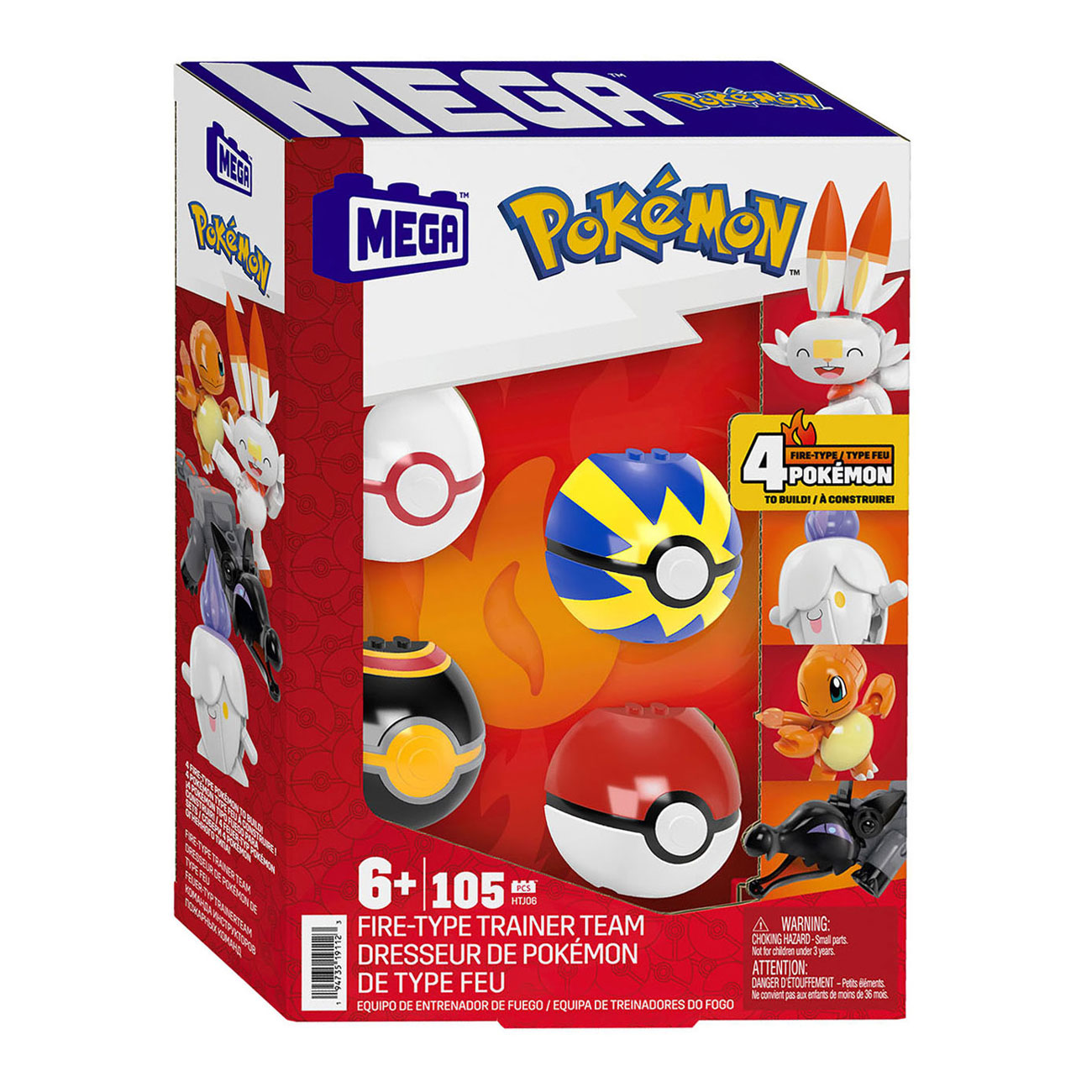 Mega Construx-Bauset – Pokémon-Feuer-Kollektion