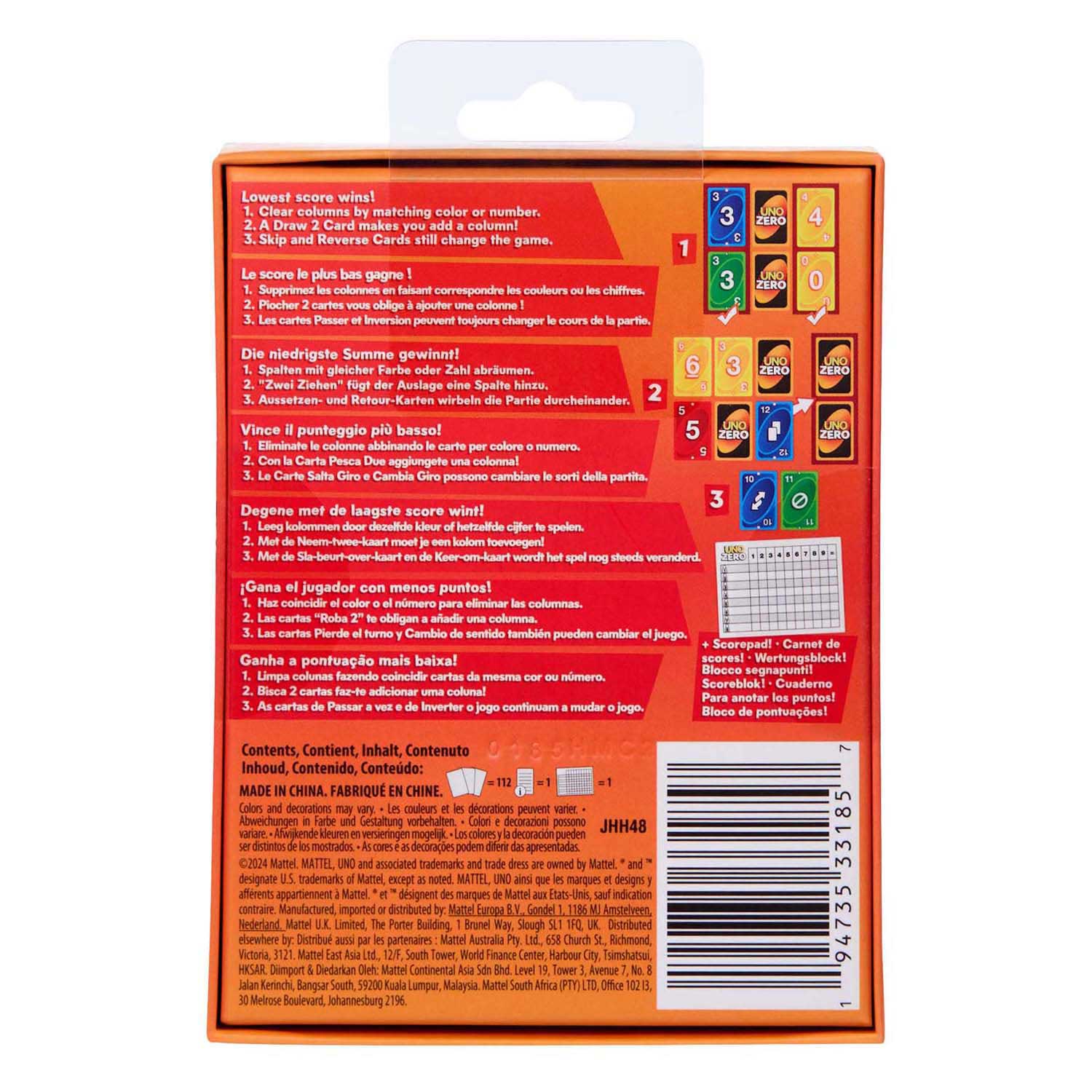 UNO Zero Kaartspel UNO Zero Kaartspel