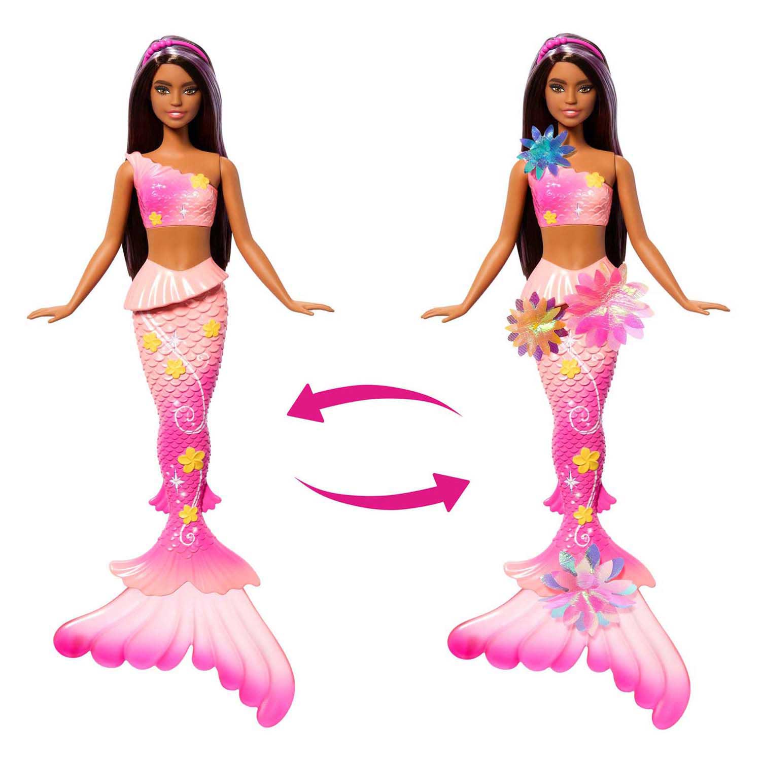 Barbie Zeemeermin met Magische Bloemen Roze Barbie Zeemeermin met Magische Bloemen Roze