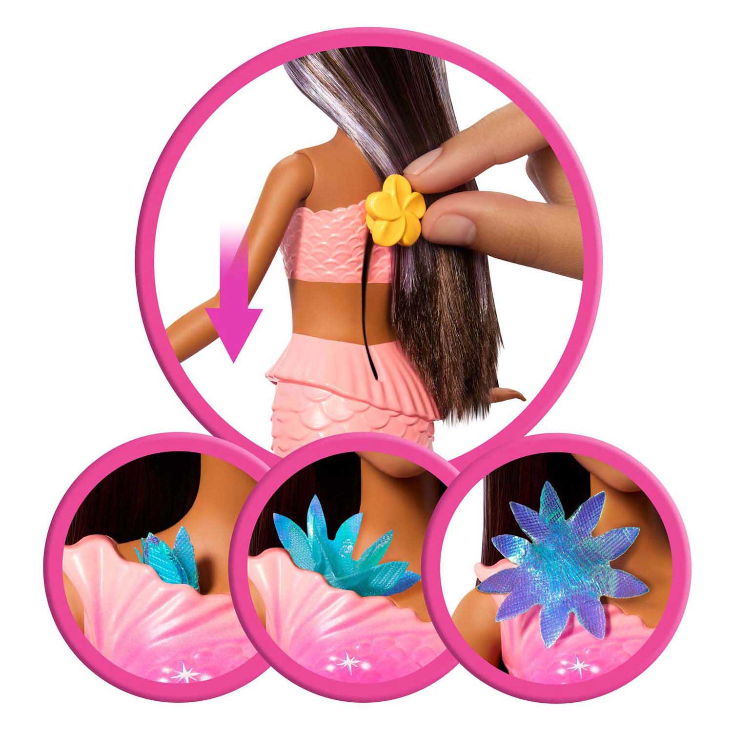 Barbie Zeemeermin met Magische Bloemen Roze Barbie Zeemeermin met Magische Bloemen Roze