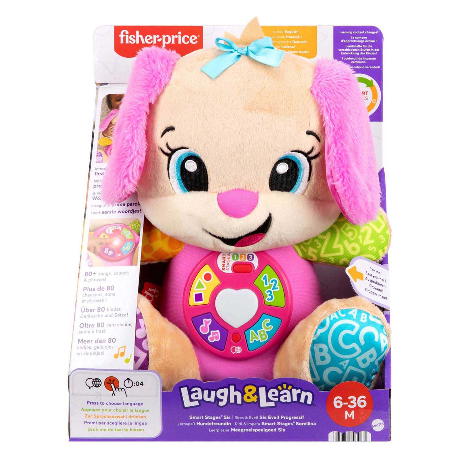 Fisher Price Zusje Puppy Knuffel met Geluid Fisher Price Zusje Puppy Knuffel met Geluid