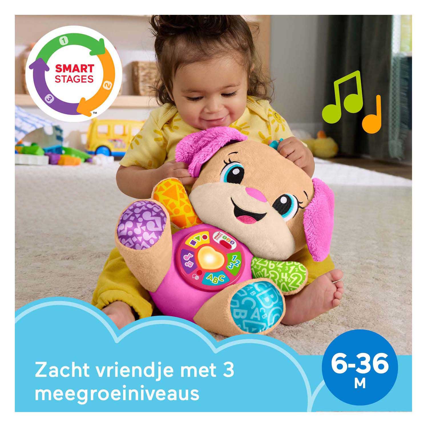 Fisher Price Zusje Puppy Knuffel met Geluid Fisher Price Zusje Puppy Knuffel met Geluid
