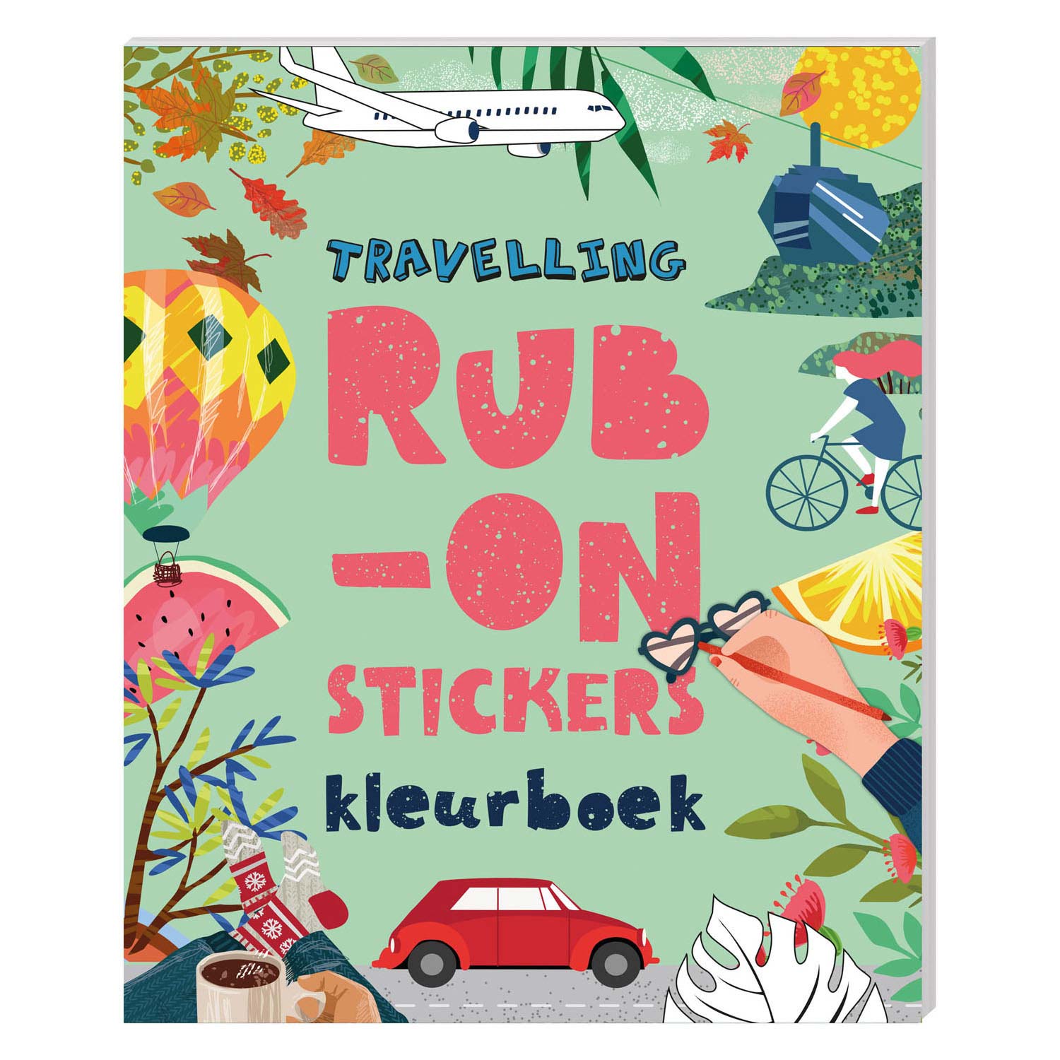 Rub-on-stickers Kleurboek - Travelling