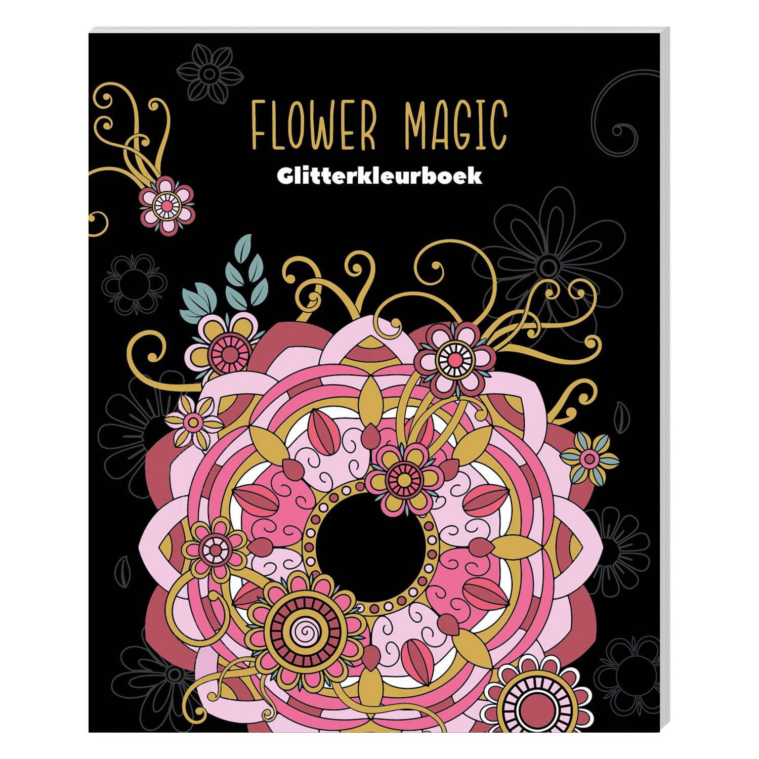 Livre de coloriage à paillettes Flower Magic