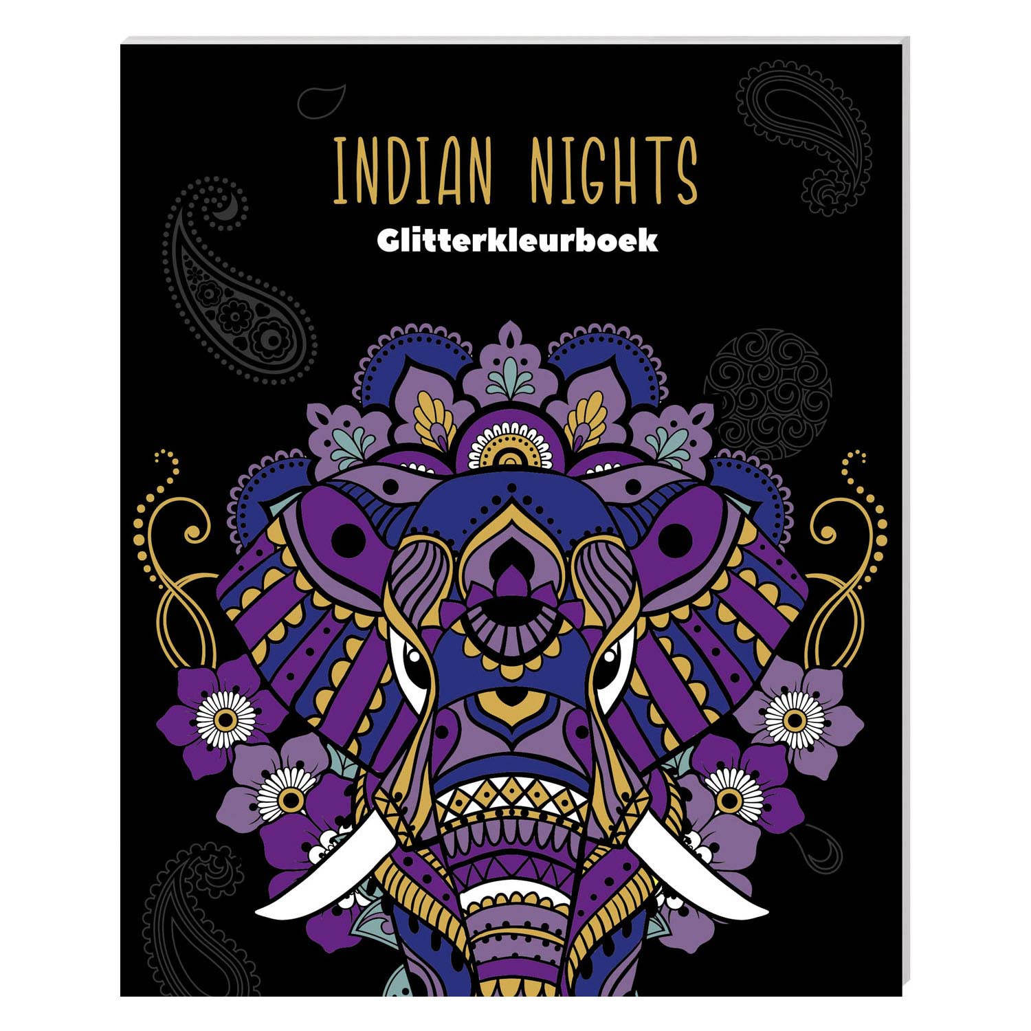 Livre de coloriage à paillettes Nuits indiennes