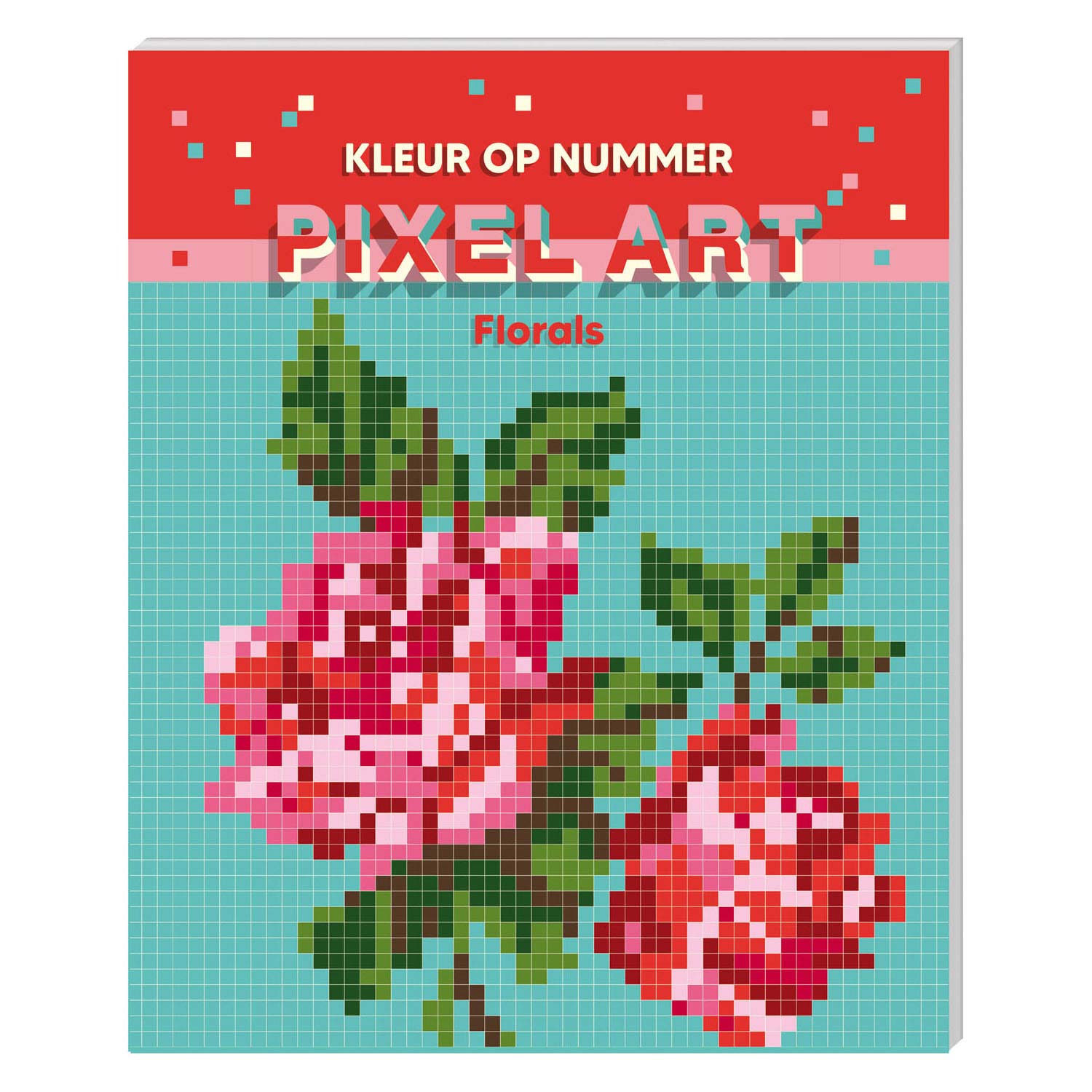 Kleuren op Nummer Pixel Art - Florals