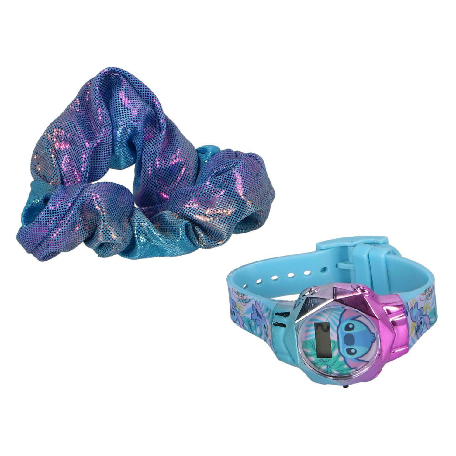Stitch-Cadeauset met Horloge en Armband - 4dlg.