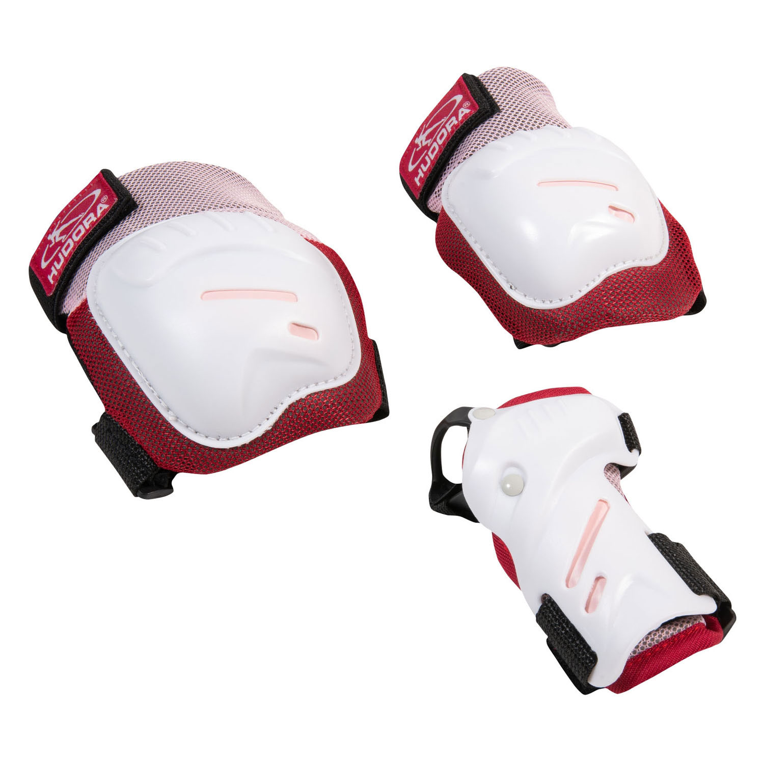 HUDORA Biomechanisches Ellbogen- und Knieschoner-Set Komfort M - Rosa