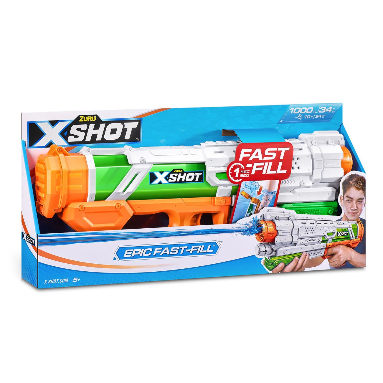ZURU X-Shot Waterpistool Fast Fill, 1000ml