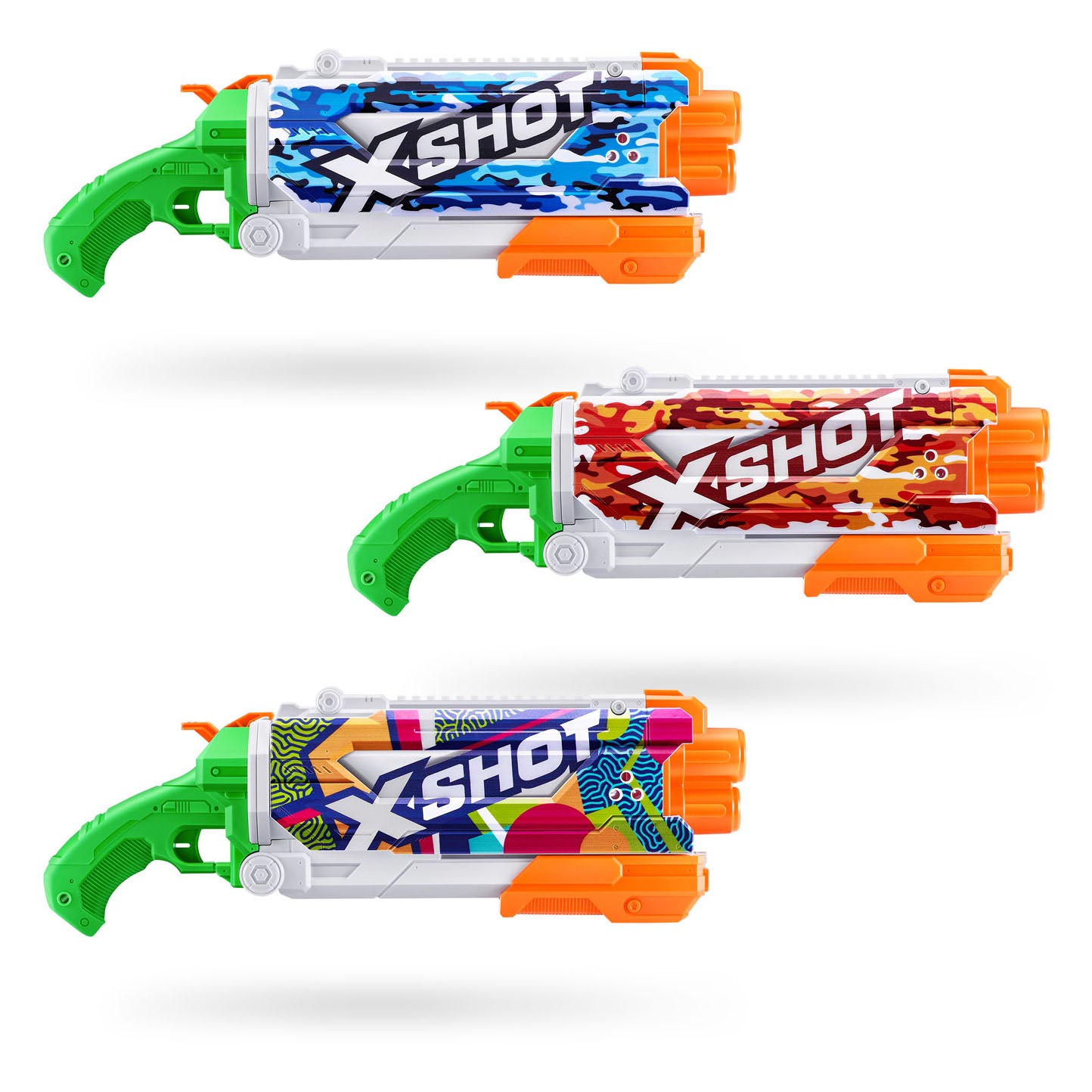 ZURU X-Shot Wasserpistole, schnell befüllbare Skins, Pump-Action, 500 ml