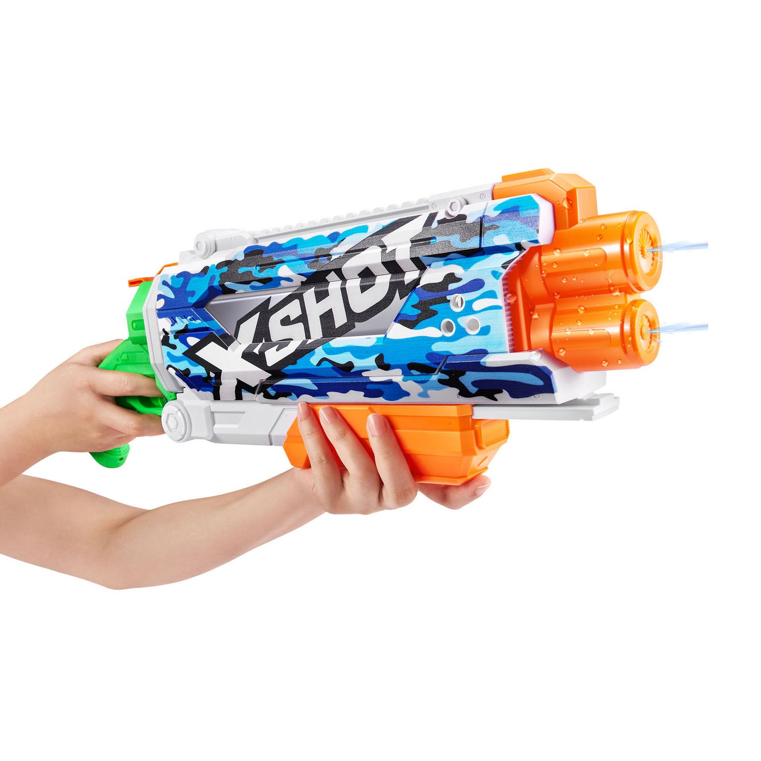 ZURU X-Shot Wasserpistole, schnell befüllbare Skins, Pump-Action, 500 ml