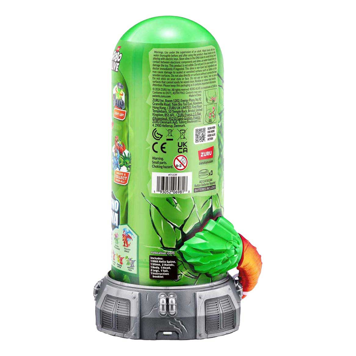ZURU Robo Alive Dino DNA Speelslijm - Rood