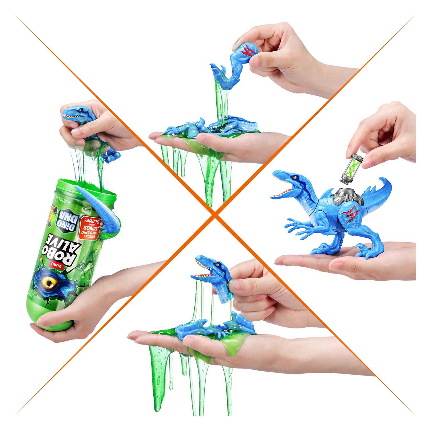 ZURU Robo Alive Dino DNA Speelslijm - Blauw