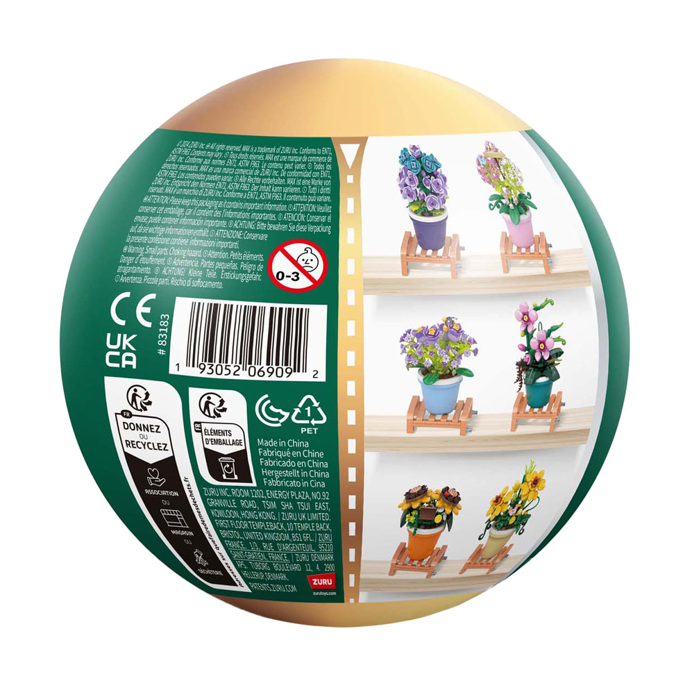 ZURU Max Premium Garden Pot Plants - Bouwspeelset in Verrassingsbal