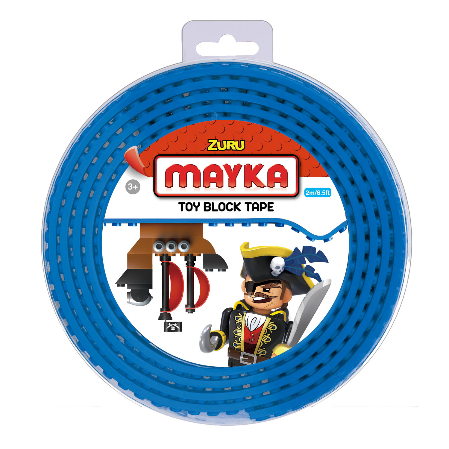 Mayka Block Tape Blauw, 4-nops 2 meter